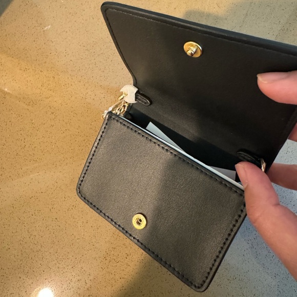 NEW! Coach Mini Wallet On A Chain signature canvas - Picture 6 of 10